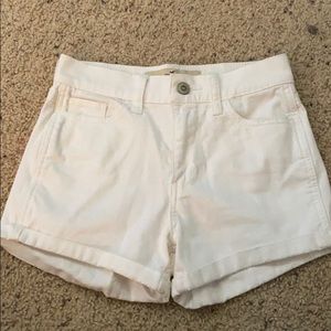 White jean shorts
